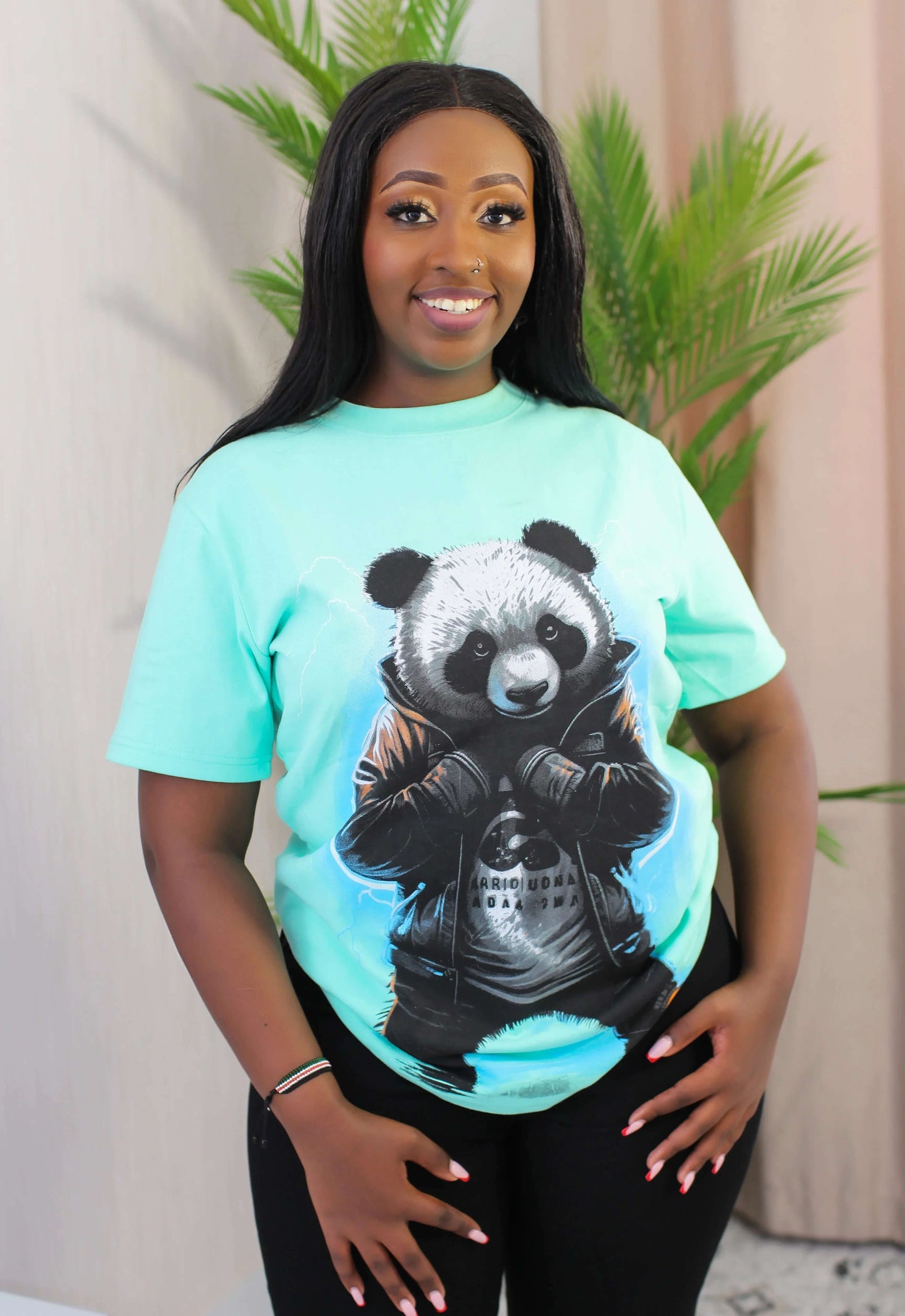 Panda Splash Graphic T-Shirt - Minichic collection