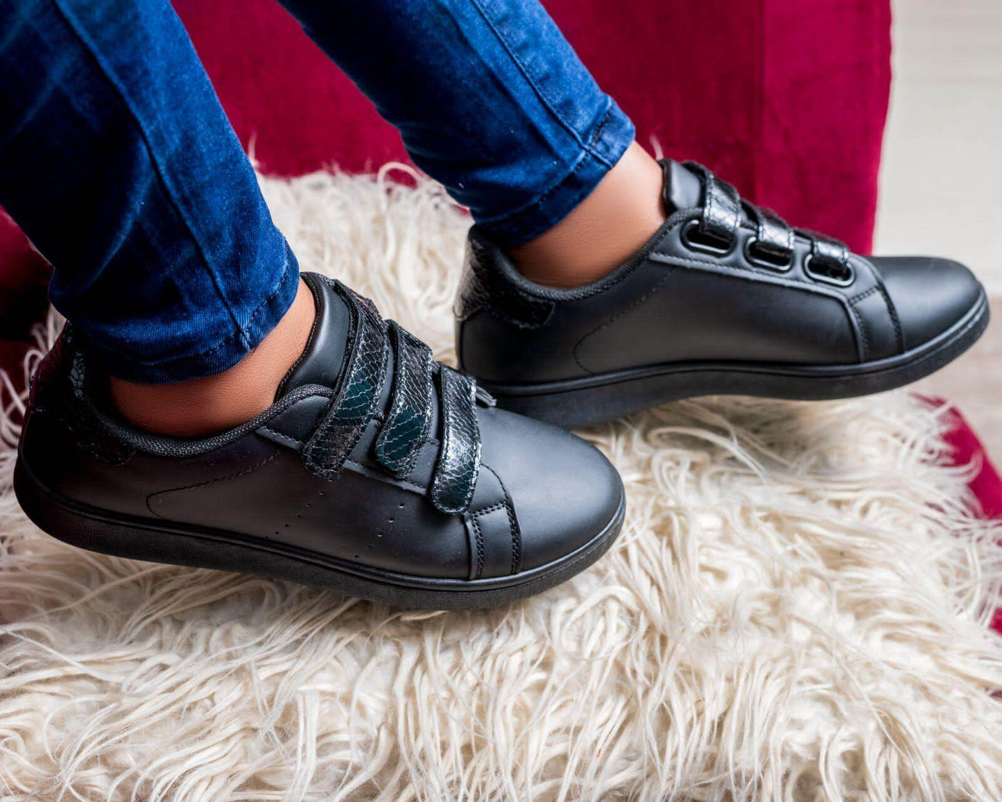 No Lace Sneakers (Black) - Minichic collection