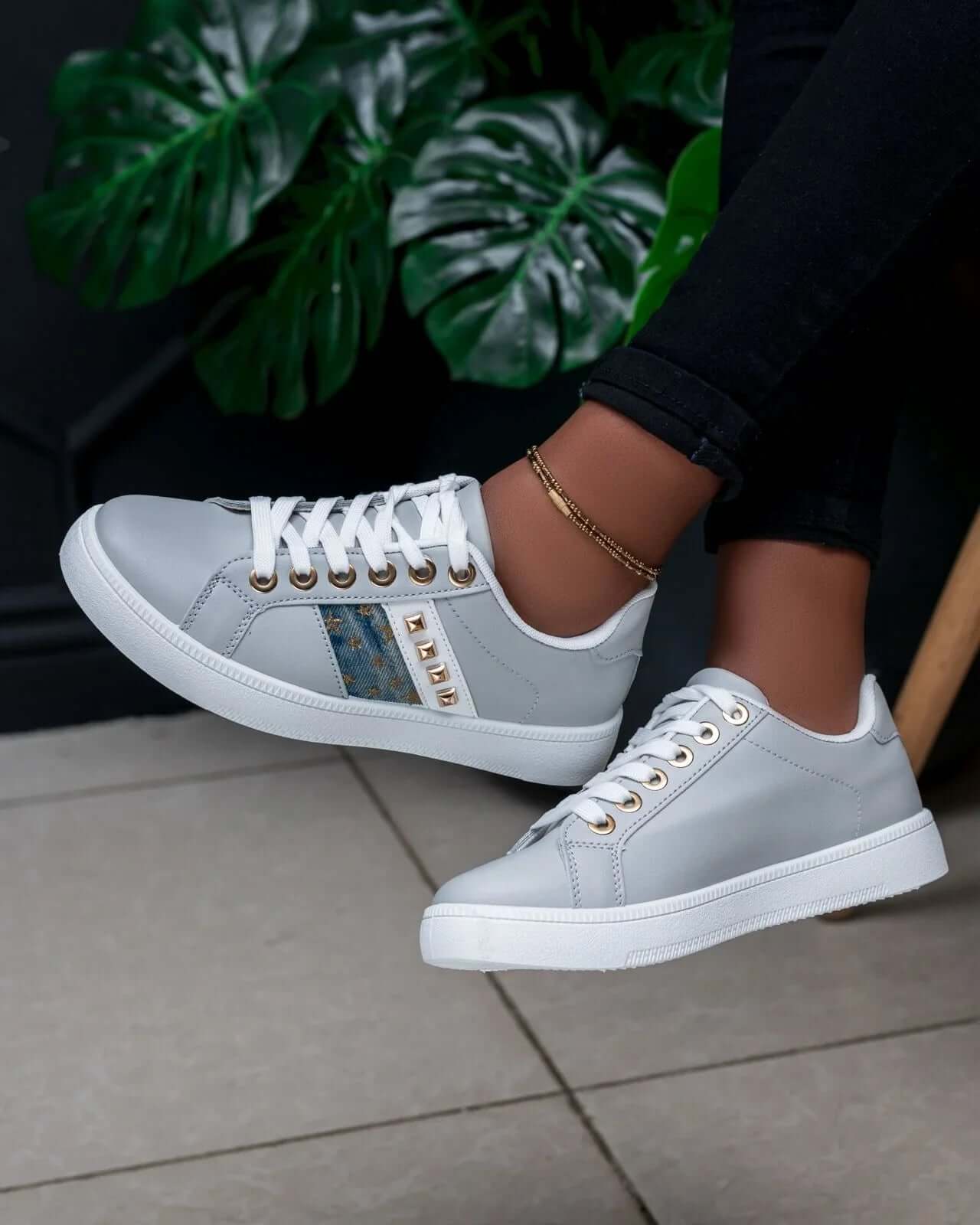 Diamond Sneakers (Grey) - Minichic collection