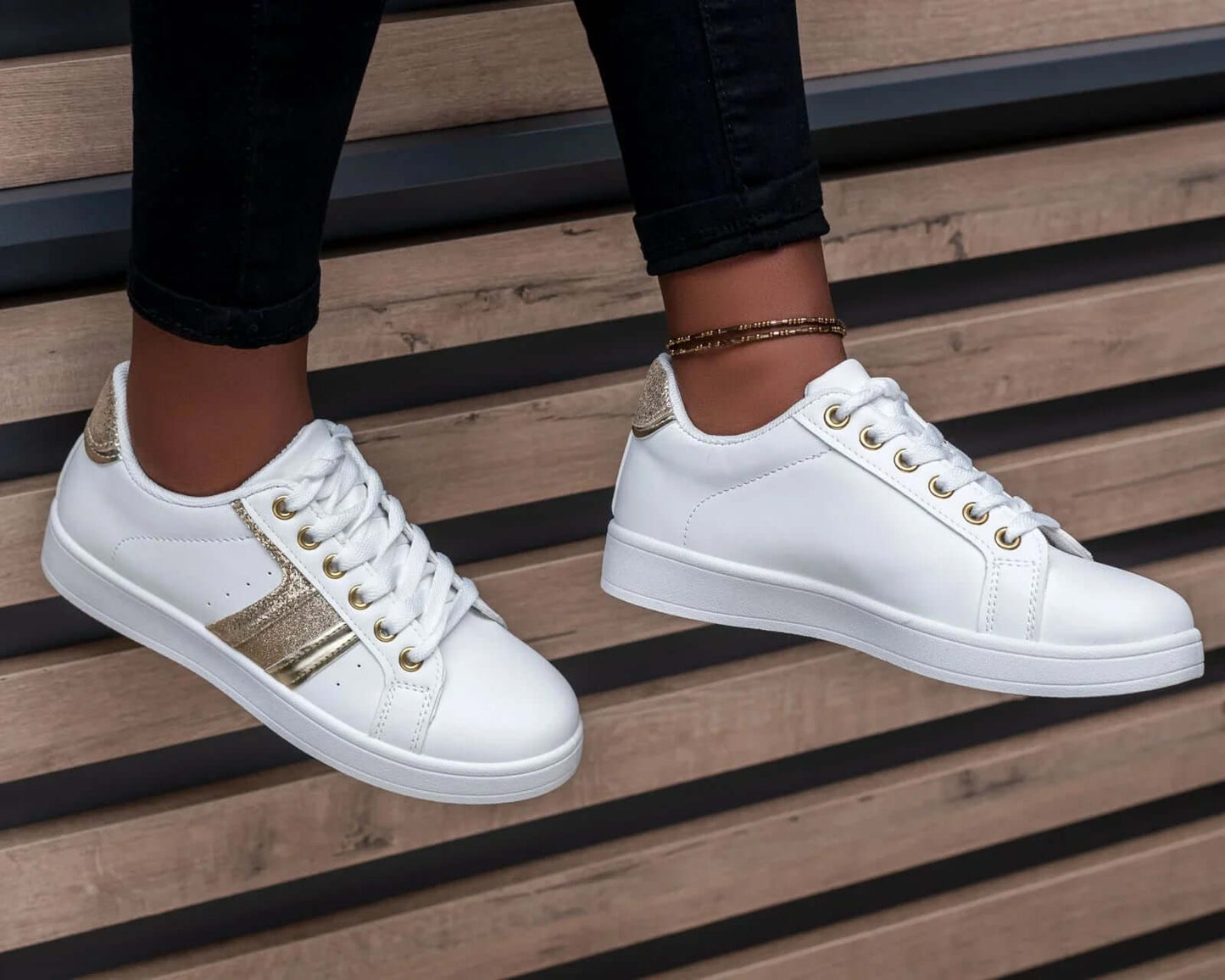 Marilyn Sneakers (w/Gold) - Minichic collection