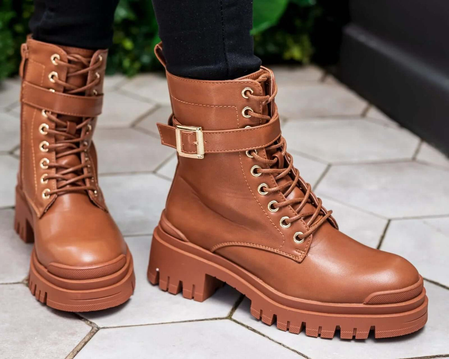 Combat Boots (Brown) - Minichic collection