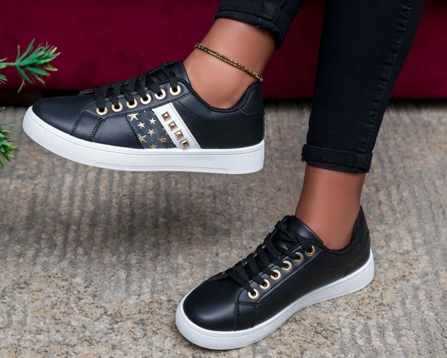 Diamond Sneakers (Black) - Minichic collection