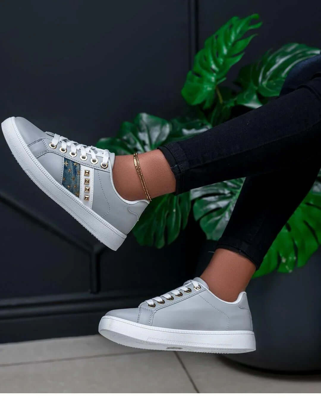 Diamond Sneakers (Grey) - Minichic collection