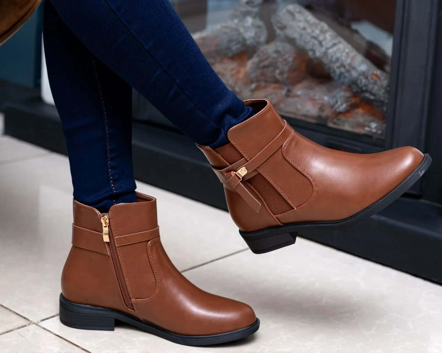 Raha Boots (Camel) - Minichic collection