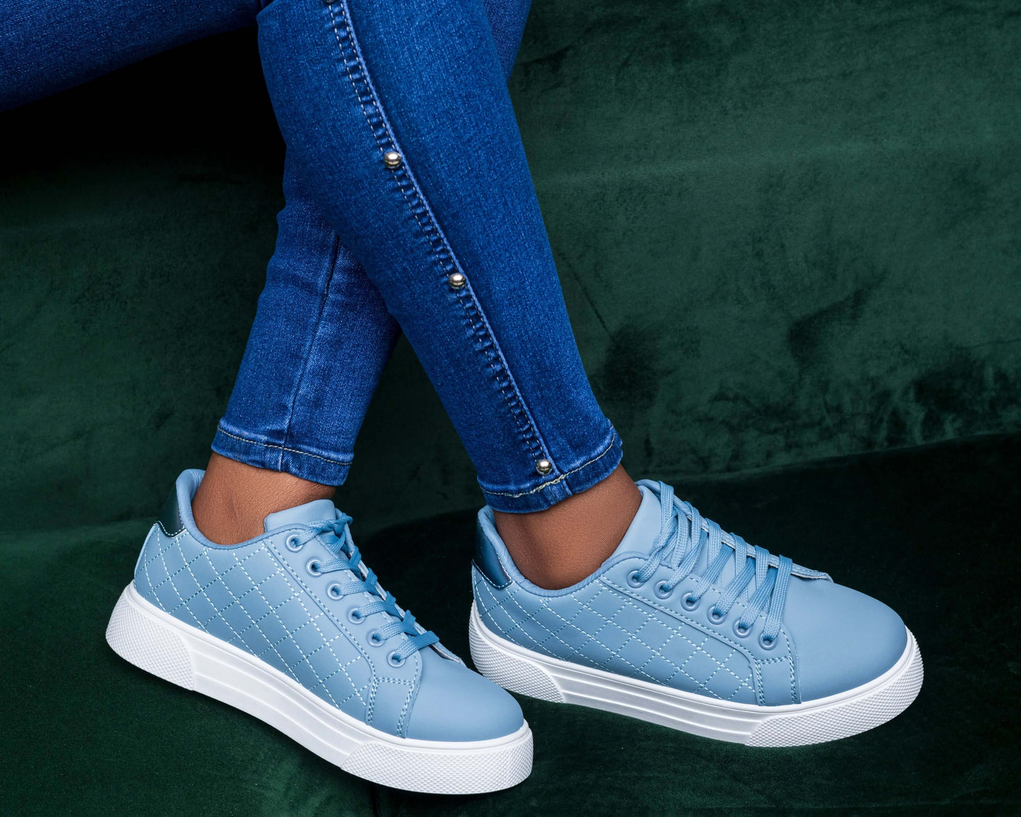 Oliver squared sneakers-Blue - Minichic collection