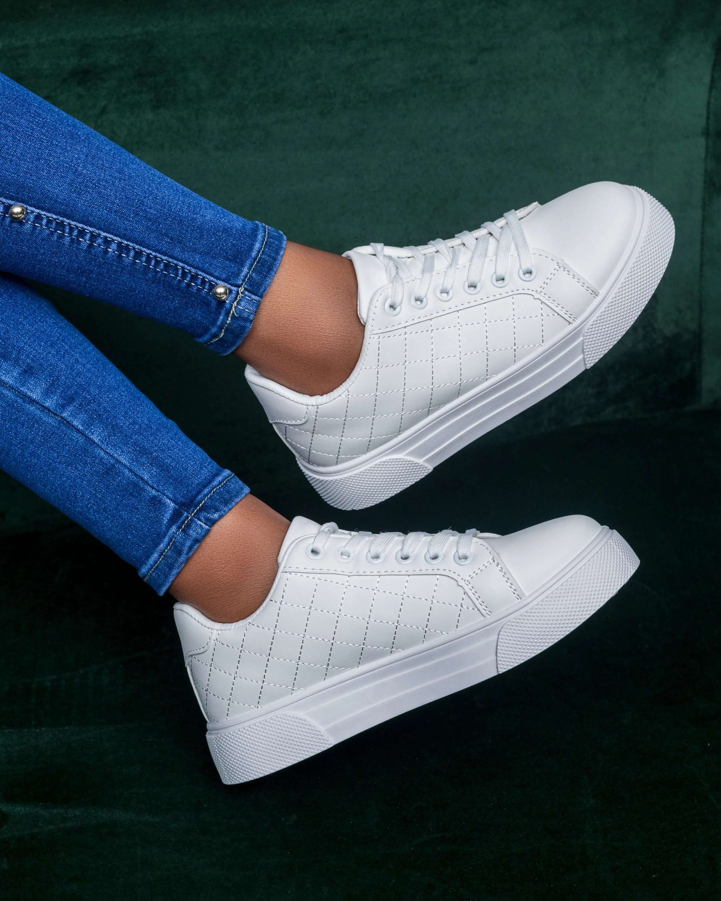Oliver squared sneakers-White - Minichic collection