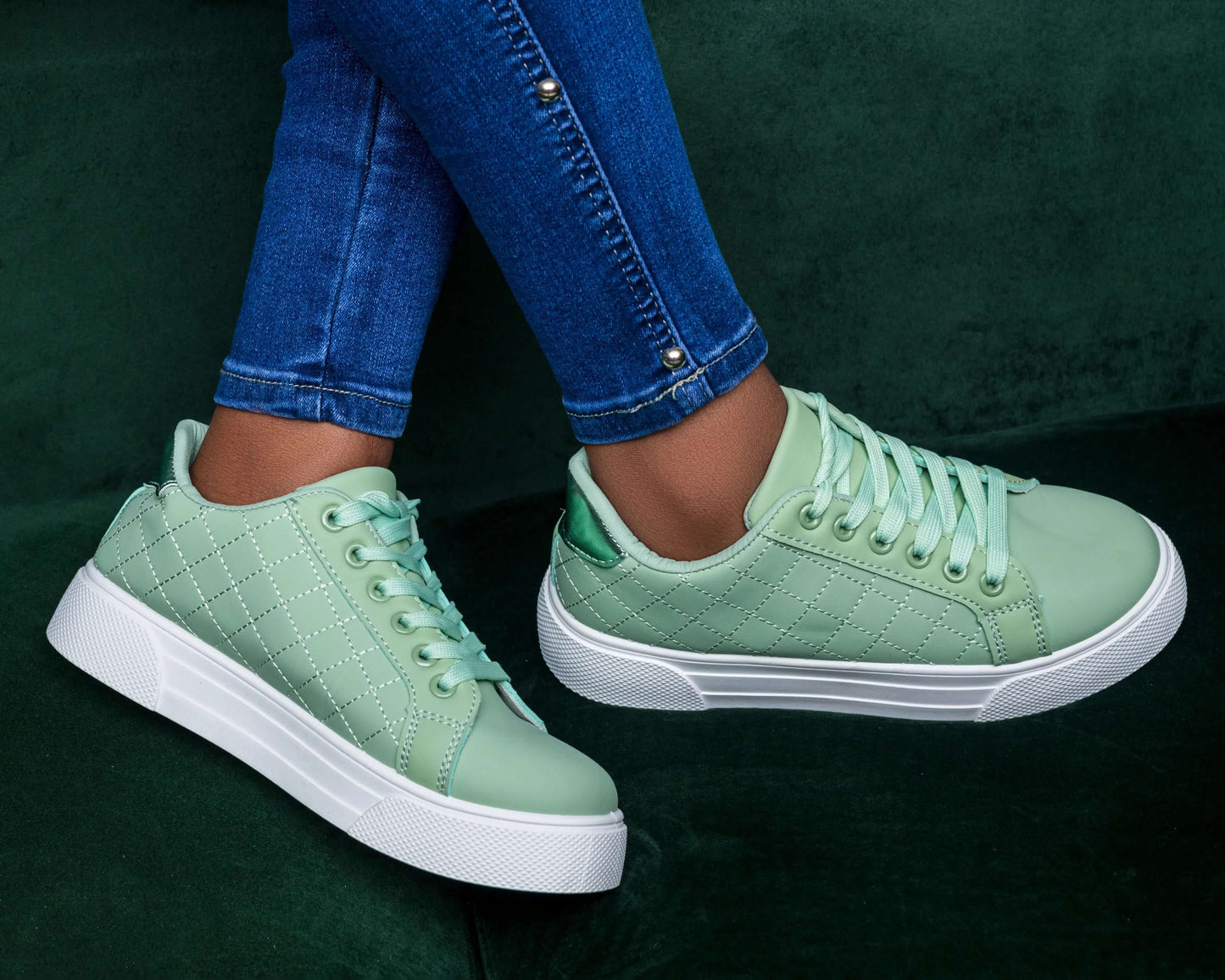 Oliver squared sneakers-Green - Minichic collection