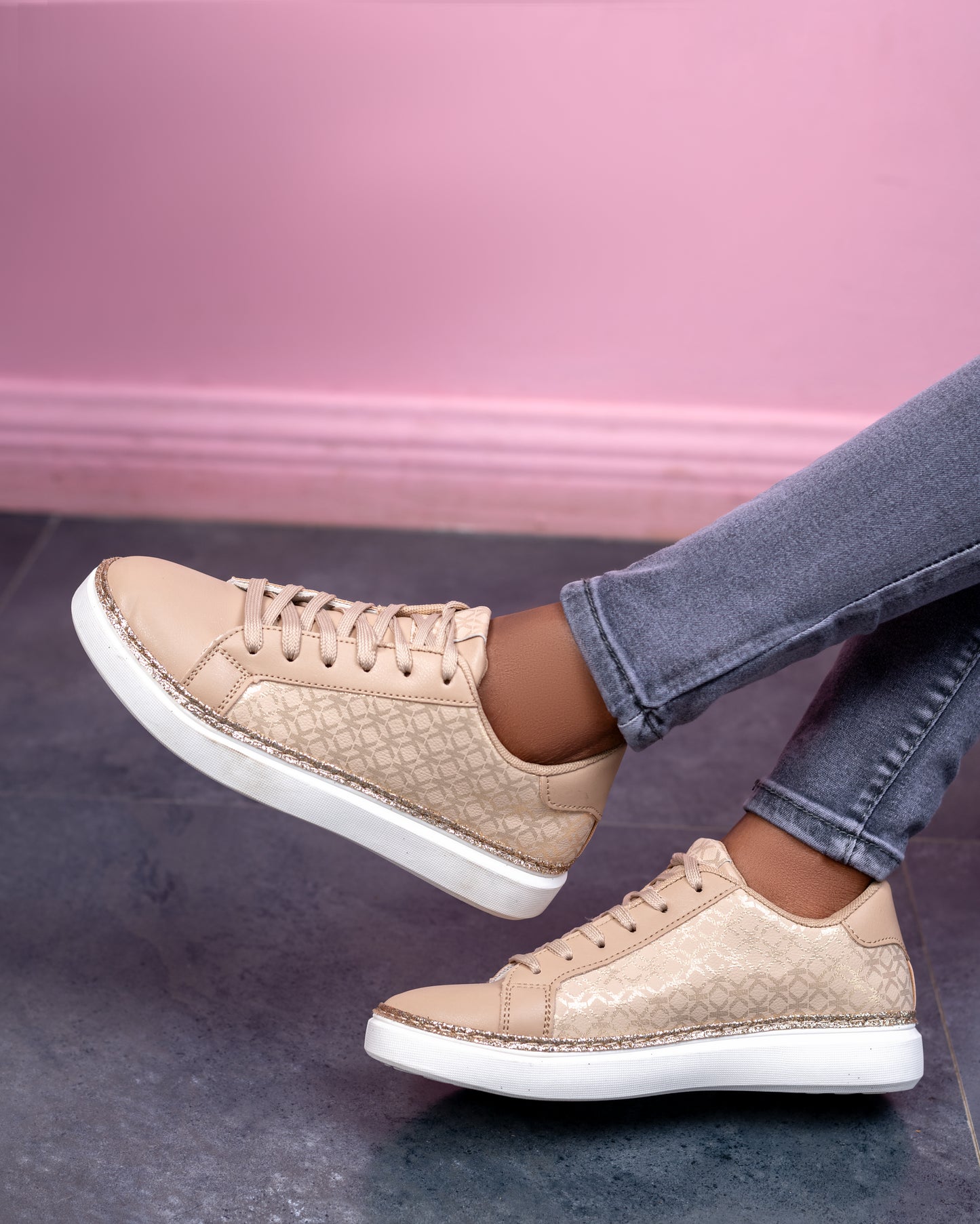 Contrast Sneakers(brown)