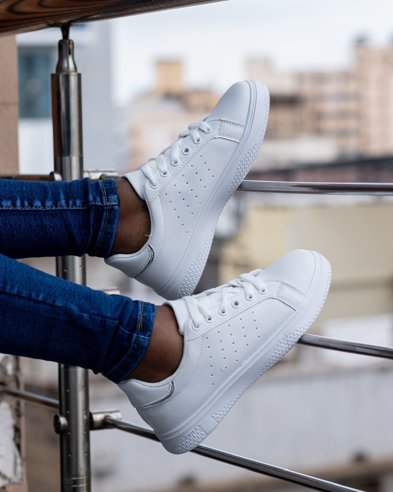 Soft Lace Sneakers (White) - Minichic collection 