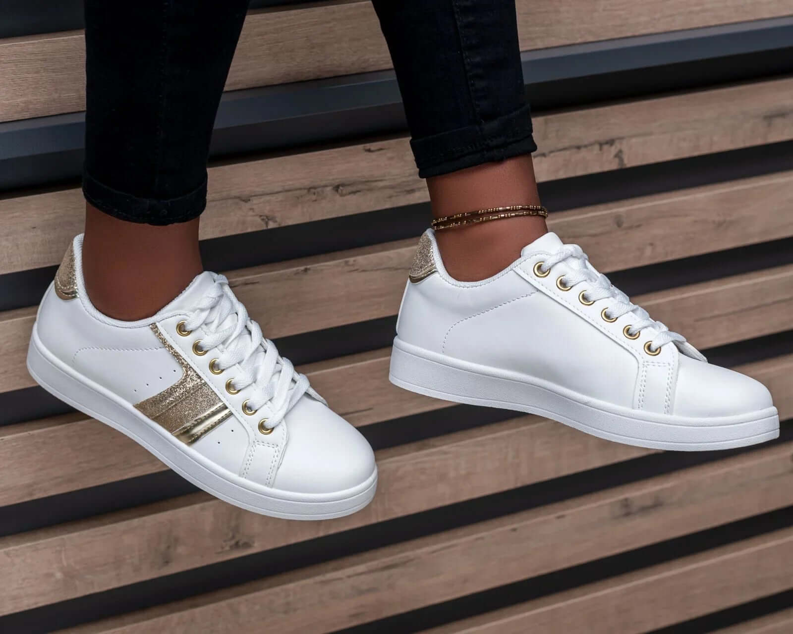 Marilyn Sneakers (w/Gold) - Minichic collection 