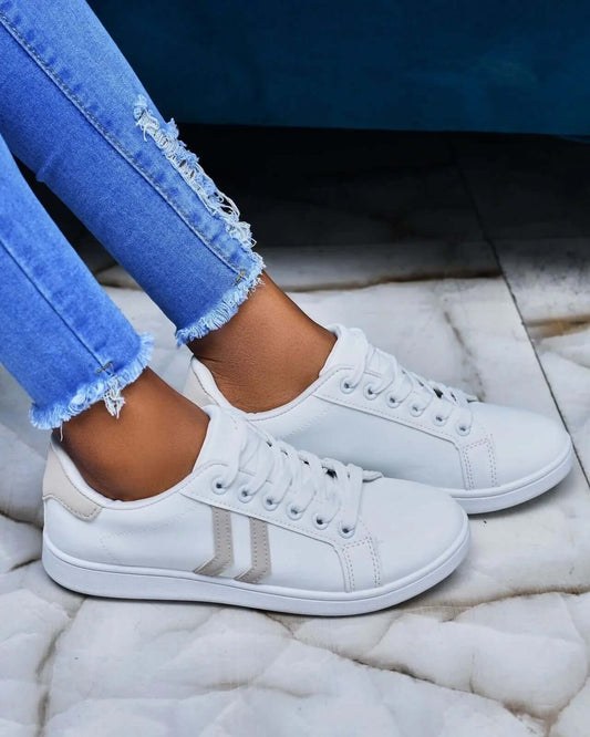 Runway Sneakers (W/Brown) - Minichic collection 