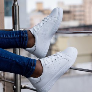 Soft Lace Sneakers (White) - Minichic collection