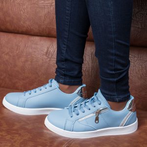 Zip-Cut Sneakers(Blue) - Minichic collection