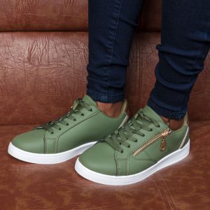 Zip-cut Sneakers(Green) - Minichic collection